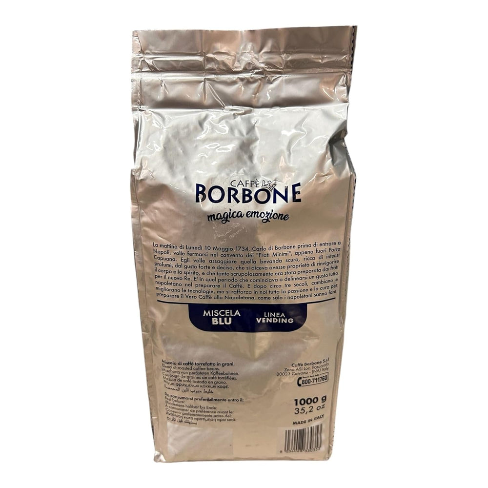 Café en grains BLEU Blend Borbone VENDING 1 kg x 12