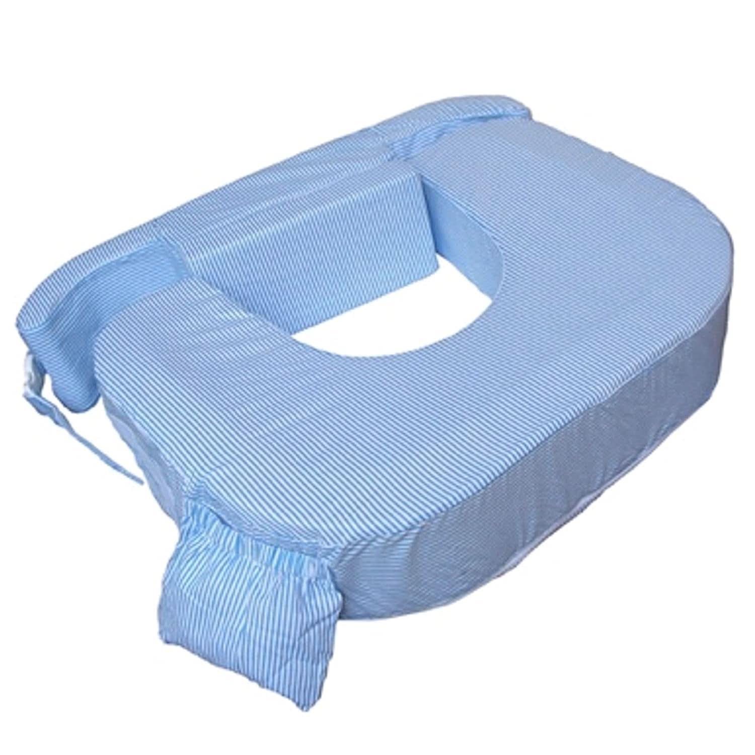 Coussin d'allaitement Zwilling plus, 1 pièce Naty Shop Bleu blanc 1 pièce (1 paquet) Housse : 100 coton / rembourrage : 100 mousse polyuréthane, mousse froide