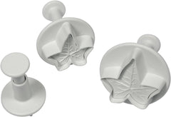 IL540 Coupe-gaufrage Lierre, Petit, Moyen et Grand, Plastique, Blanc, 3 x 3 x 4 cm