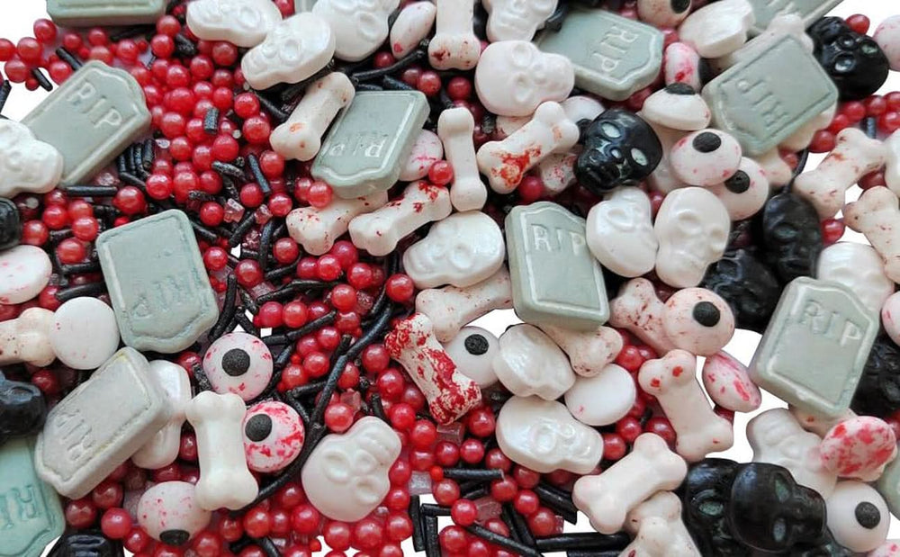 Décorations comestibles, bonbons et pépites, pour Halloween, 100 grammes Sprinkles Naty Shop