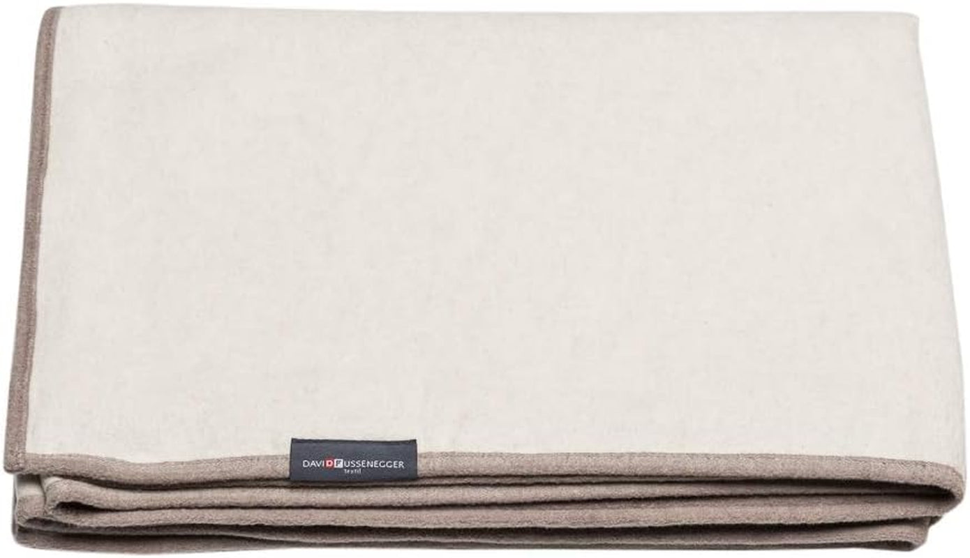 David Fussenegger Couverture en coton 150 x 200 cm avec motif dégradé de couleurs pour lits et couvertures moelleux David Fussenegger Blanc brut/boue 135 x 200 cm