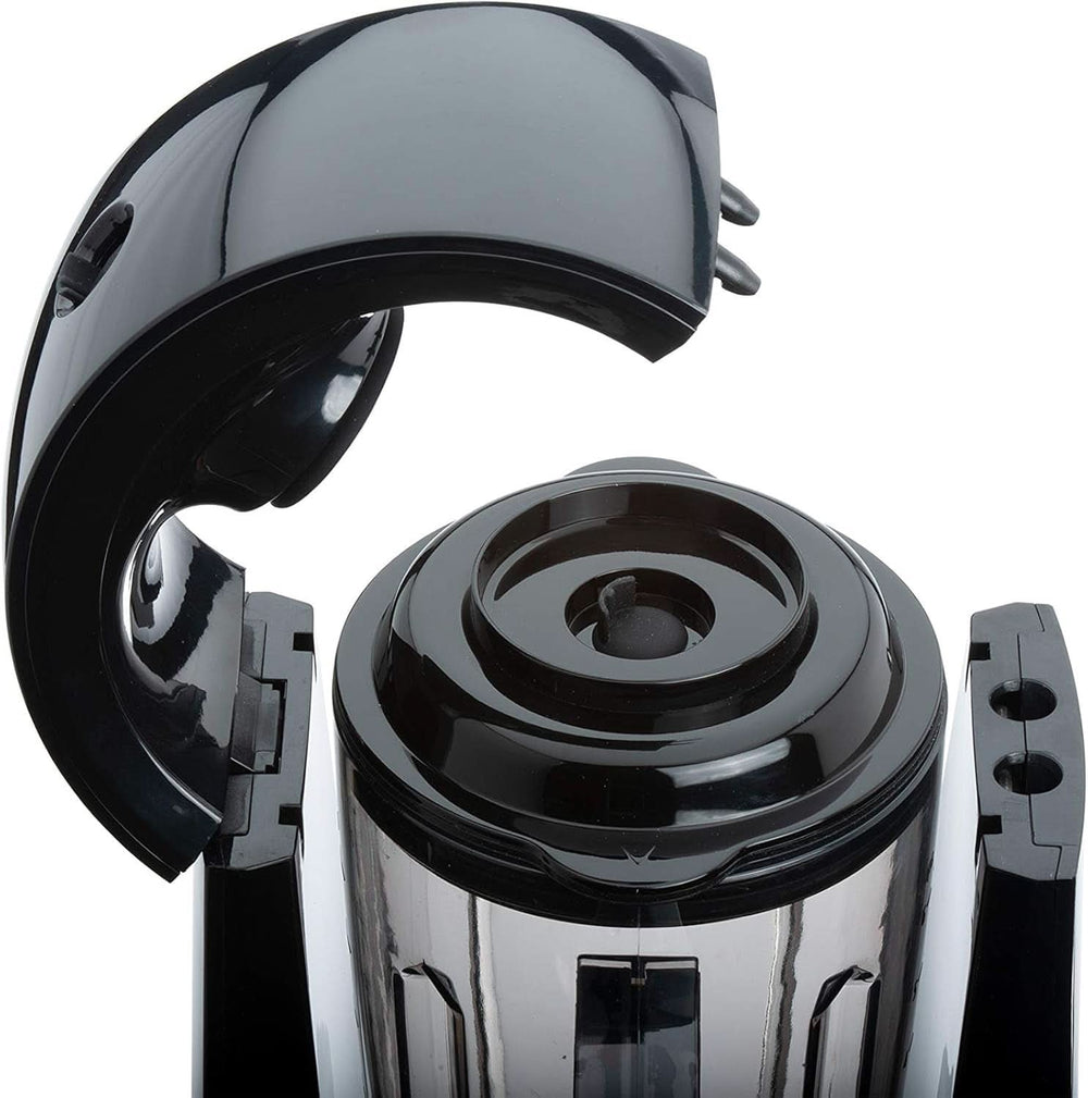 Batteur sur socle sous vide Cloer 6980 / 800 watts / 21 000 U/min. / Incl. Vorratsbehälter/Vakuumventil/Automatikprogramme/Eis-Crush-Funktion/Reinigungsfunktion/Schwarz, 1500 Millilitres Cuisine Naty Shop