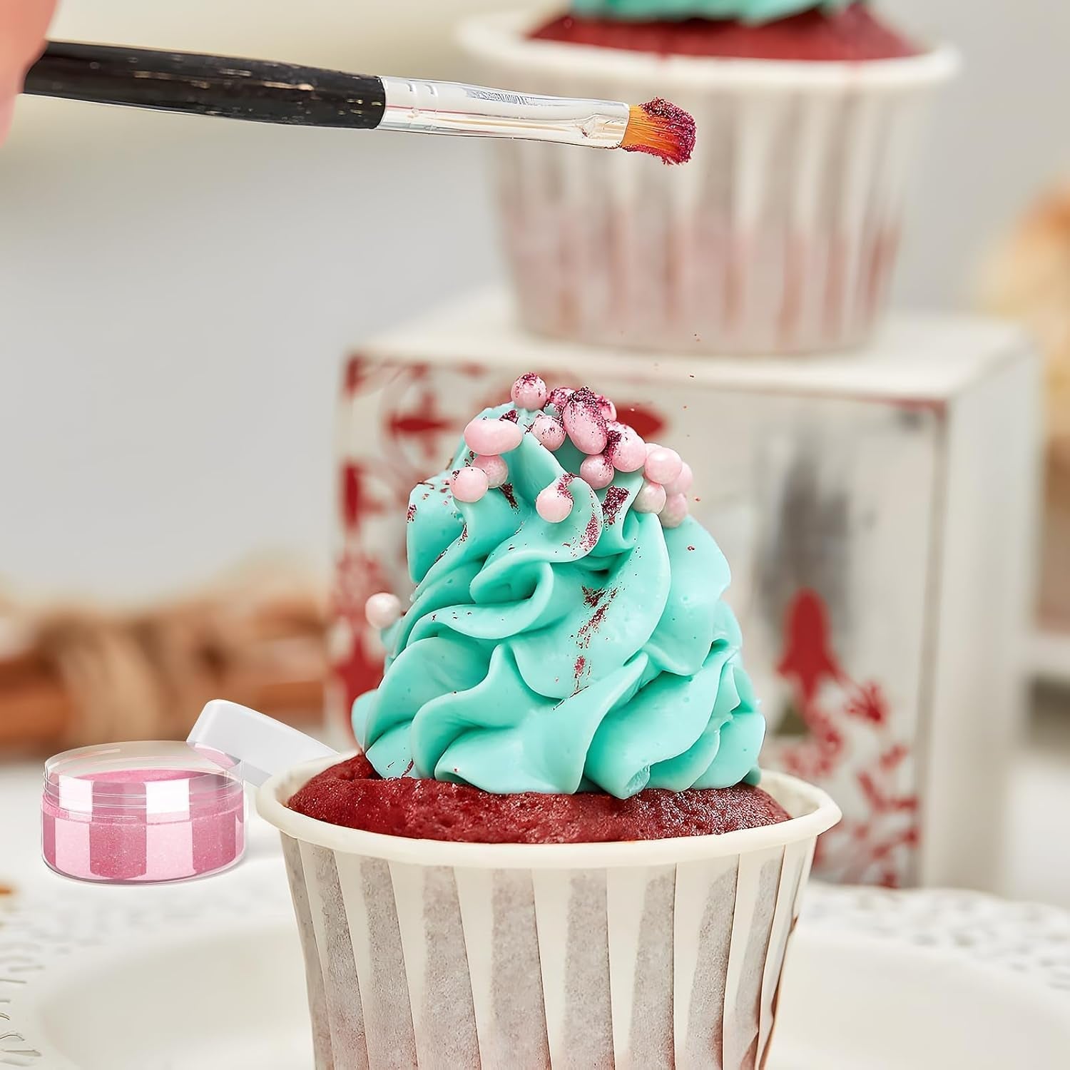 Paillettes comestibles 6 x 3 g, paillettes comestibles pour boissons, paillettes alimentaires, ensemble de 6 couleurs, poudre de paillettes, paillettes de cuisson pour chocolat, fraise, gâteaux, fondant, boissons, sans odeur, végétalien