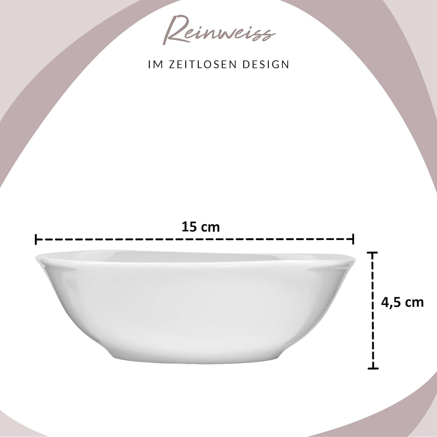 SANGER | Service de table Bilgola blanc, service de table en porcelaine 24 pièces pour 6 personnes, assiettes carrées, assiettes à dîner | LA COLLECTION PREMIUM