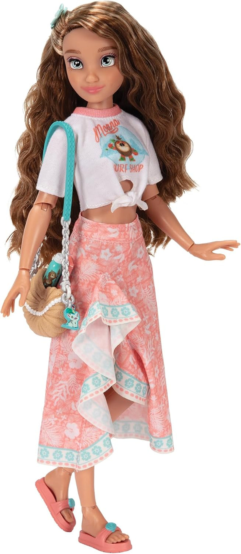 Disney ILY 4EVER Vaiana Modepuppe mit Zubehör, 29 cm, 13 Bewegungspunkte, offiziell lizenziert von Jakks Pacific. Komplett mit kombinierbarem Zubehör und glitzerndem Micky-Ring!