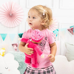 Bayer Design 93029AC Poupée bébé, Spielpuppe, Kuschelpuppe, weich, ca. 30 cm, Rosa, Einhorn