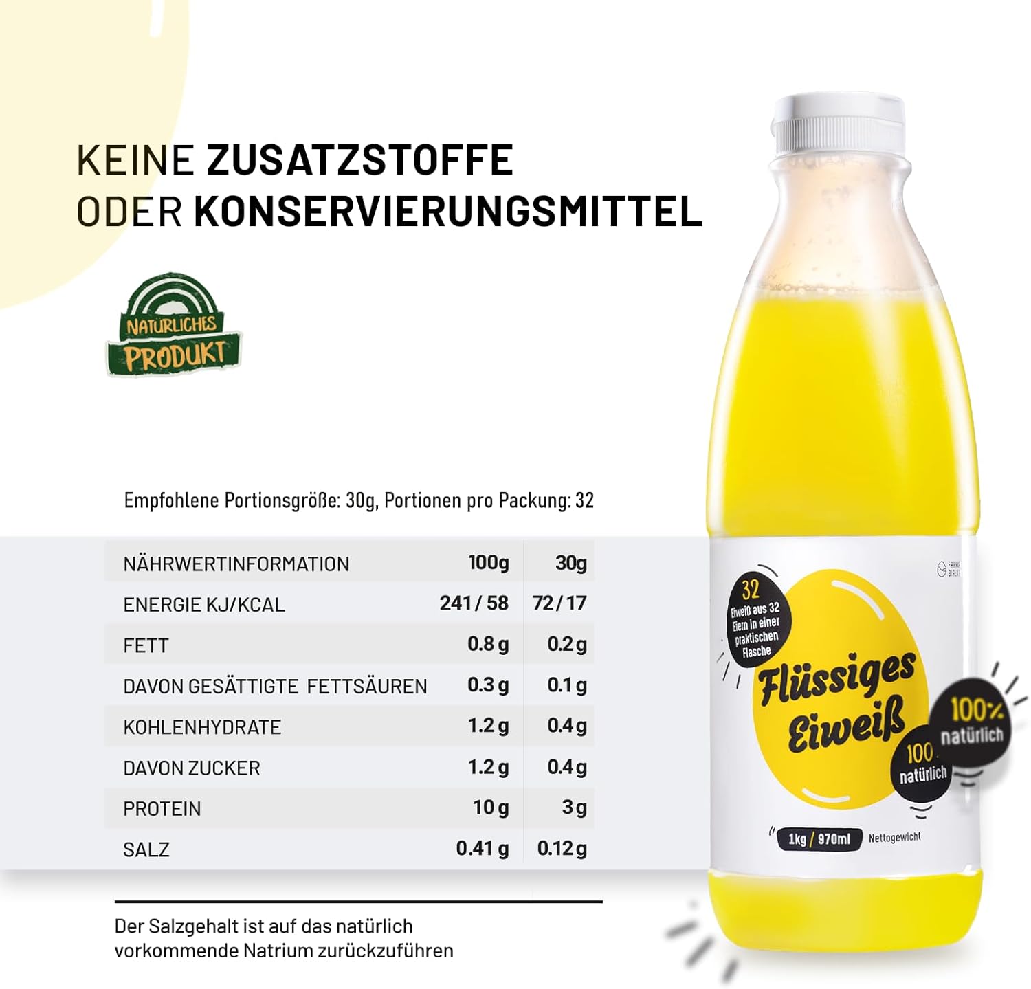 Marque de Blanc d'Oeuf Liquide - 6x1kg Protéines 100% Naturelles