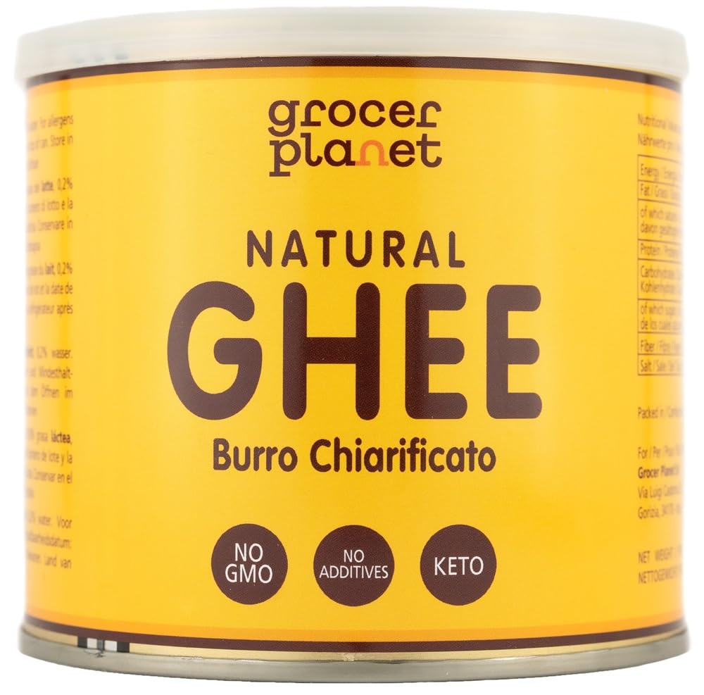 Grocer Planet Natural Ghee - Ghee clarifié 500g pour la cuisson Keto