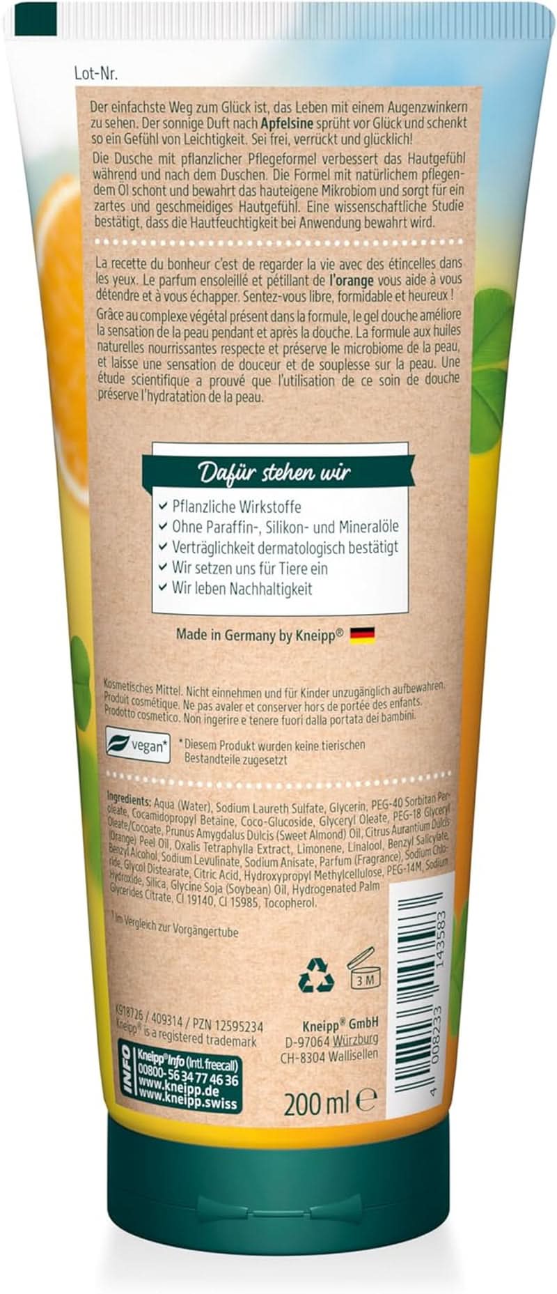 Kneipp Aroma, Gel de dus, Hidratant, 200 ml Duș și baie Naty Shop
