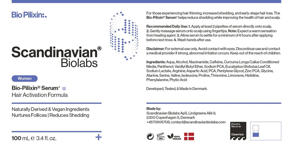 Routine de croissance des cheveux de Norwegian Biolabs pour les femmes avec des résultats cliniquement prouvés en 45 jours | Traitement contre la chute des cheveux (Bio-Pilixin) Naty Shop Soins Capillaires