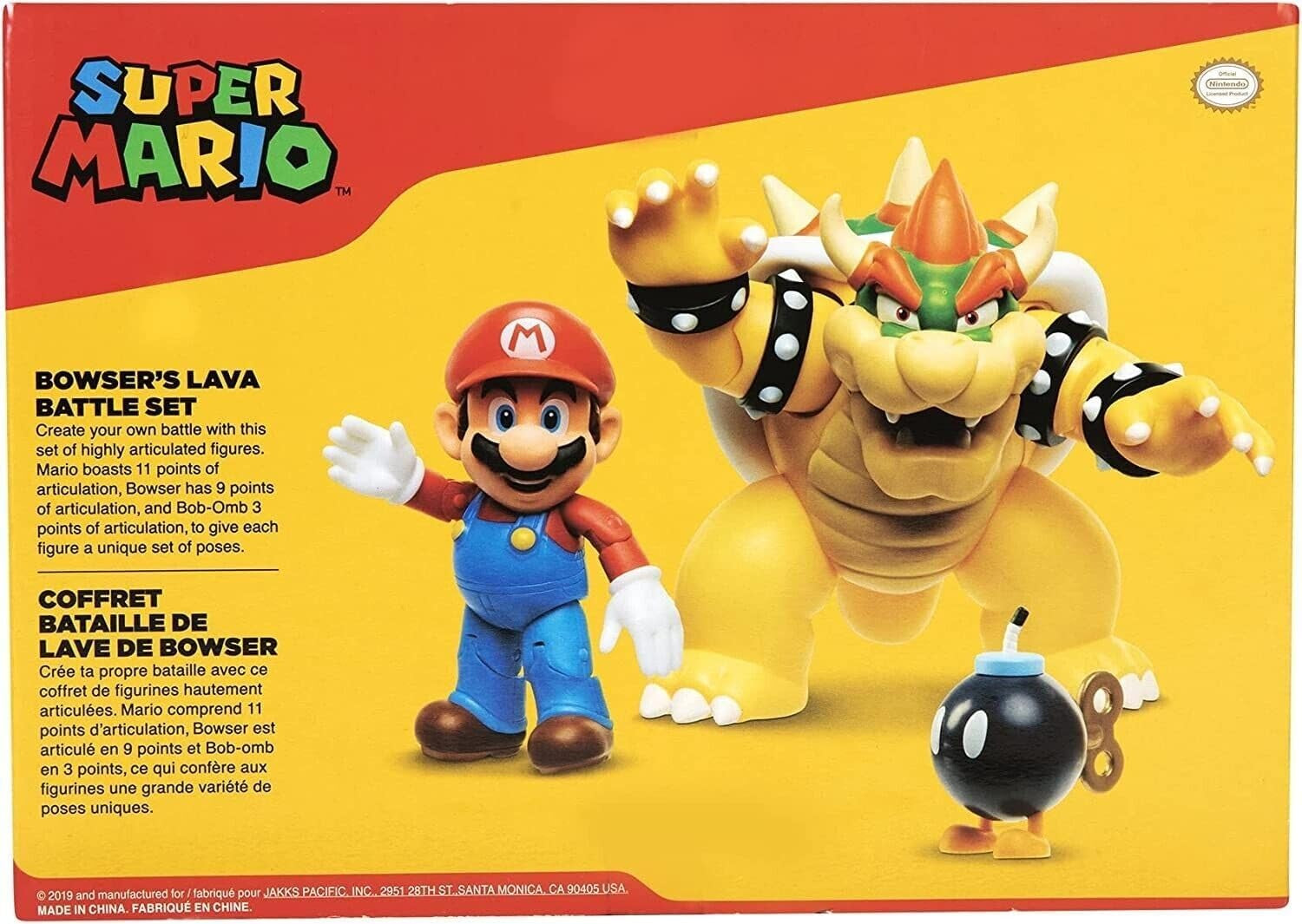 Nintendo Super Mario Bowser 18Cm contre. Mario Figure Set (Vague 1) Figurines Naty Shop