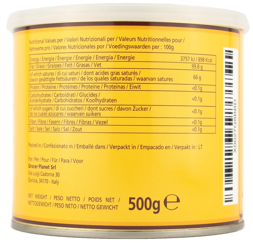 Grocer Planet Natural Ghee - Ghee clarifié 500g pour la cuisson Keto