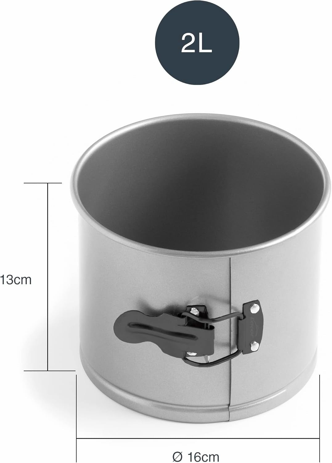 Moule à panettone amovible, en acier au carbone, antiadhésif, diamètre 16 cm, volume 2 litres Moules et plaques à pâtisserie Naty Shop