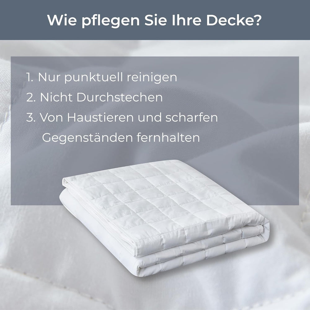 Couverture lestée Degrés de Confort 135X200Cm 7Kg, couverture thérapeutique anti-stress en 100% coton, couverture lourde Couverture lestée pour adultes Peut améliorer le sommeil et réduire le stress Degrés de Confort Lits et Couvertures