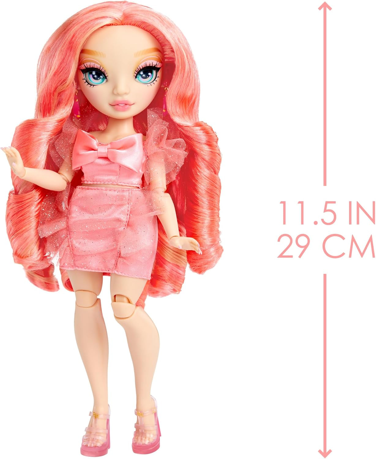 Rainbow High Fashion Doll - Pinkly Paige - Poupée mannequin rose dans une tenue tendance - avec des lunettes et plus de 10 accessoires de jeu colorés - Idéale pour les 4-12 ans et les collectionneurs