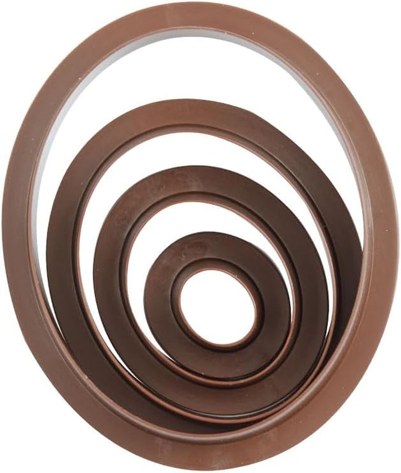 0255307 ENSEMBLE DE BACS À BISCUITS OVAUX LISSES, 4 PIÈCES 1,5-3,5-5,5-7,5 Î 2,2 cm