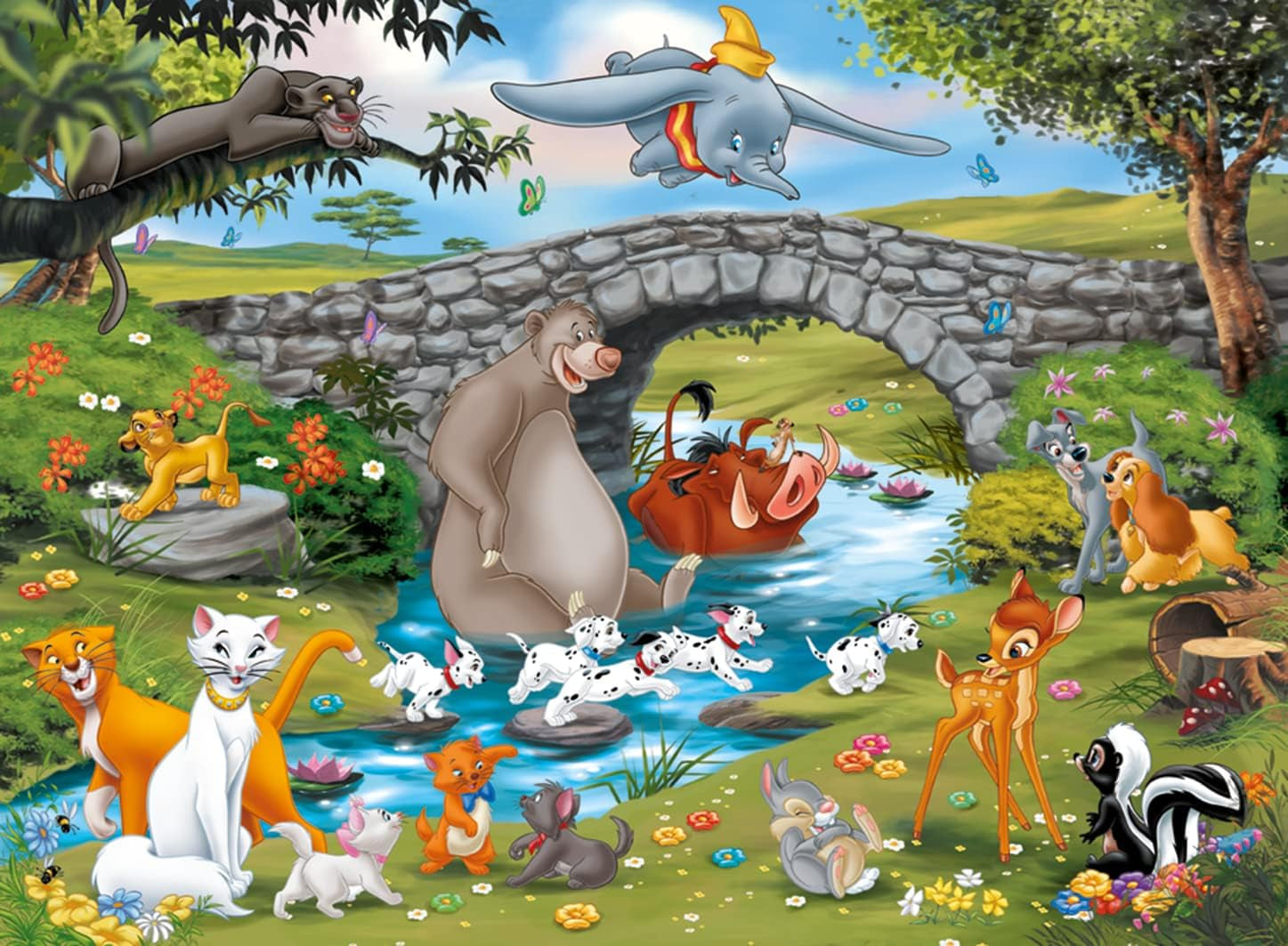 Puzzle enfant Ravensburger - 10947 Animal Friends Family - Puzzle Disney pour enfants de plus de 6 ans, de 100 pièces au format XXL Puzzle Naty Shop