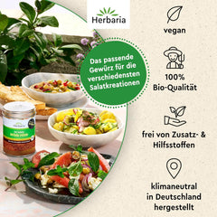 Herbaria Wilde Hilde bio 100g M-Dose-fertige Bio-Gewürzmischung - Saladewürz für ausgefeilte Salade - with erlesenen Ingredient - in nachhaltiger Aromaschutz-Dose