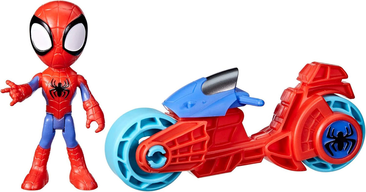 SPIDEY et SES AMAZING FRIENDS Marvel Spidey Motorcycle Figure Jouet pour garçons et filles à partir de 3 ans Figurines d'action Naty Shop Titre par défaut