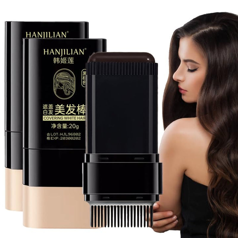 2pcs Poudre de Délié Brun Foncé, Poudre de Délié, Correcteur de Délié, Crayons de Couleur de Cheveux avec Peigne, Outil de Couvrage de Cheveux Gris pour Femmes et Hommes (40g, Brun Foncé) Naty Shop Teinture pour Cheveux Titre par Défaut