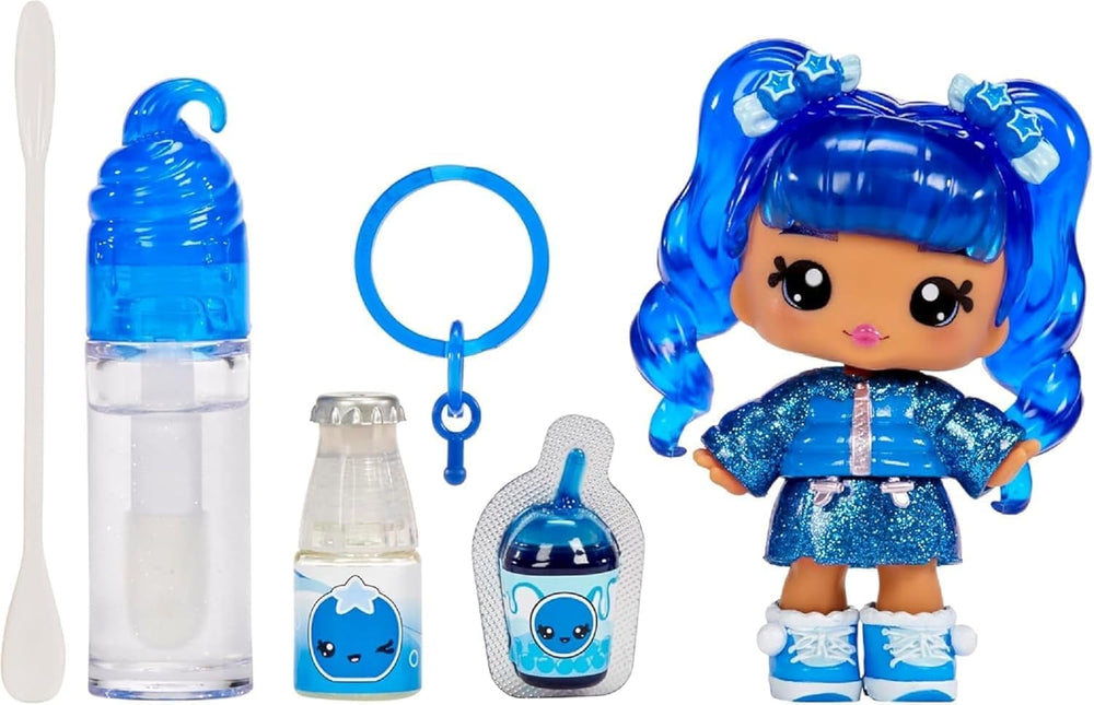 Yummiland Lip Gloss Doll - Roxie Crystal Candy - Inklusive DIY Lipgloss-Set, Geeignet für Kinder ab 4 Jahren, Rosa, Series 2