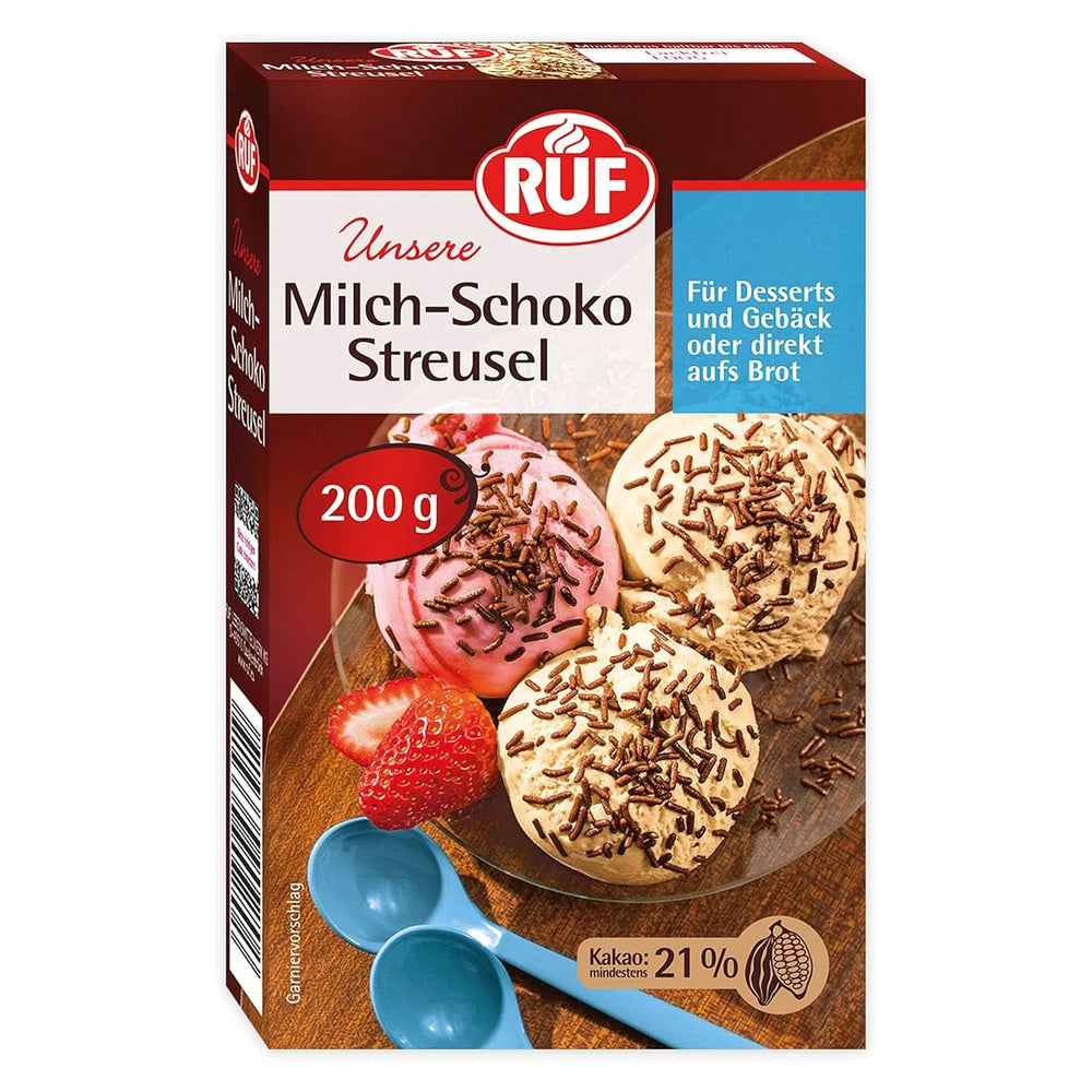 RUF, morceaux de chocolat au lait, 200 grammes Sprinkles Naty Shop Morceaux de chocolat au lait