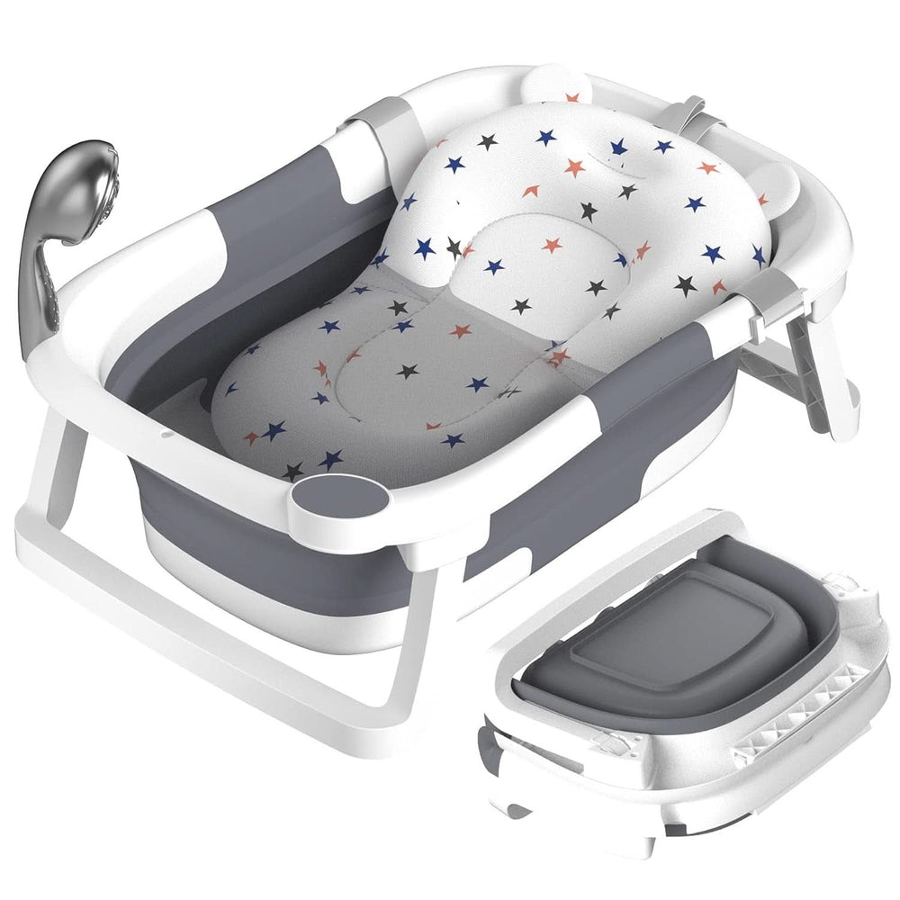 Rabb 1, baignoire portable pour nouveau-nés et petits enfants avec tapis antidérapant et trou de drainage. (Sans thermomètre) Mère et Enfant Naty Shop Gris