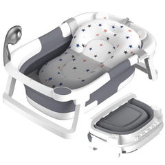 Rabb 1, baignoire portable pour nouveau-nés et petits enfants avec tapis antidérapant et trou de drainage. (Sans thermomètre) Mère et Enfant Naty Shop Gris