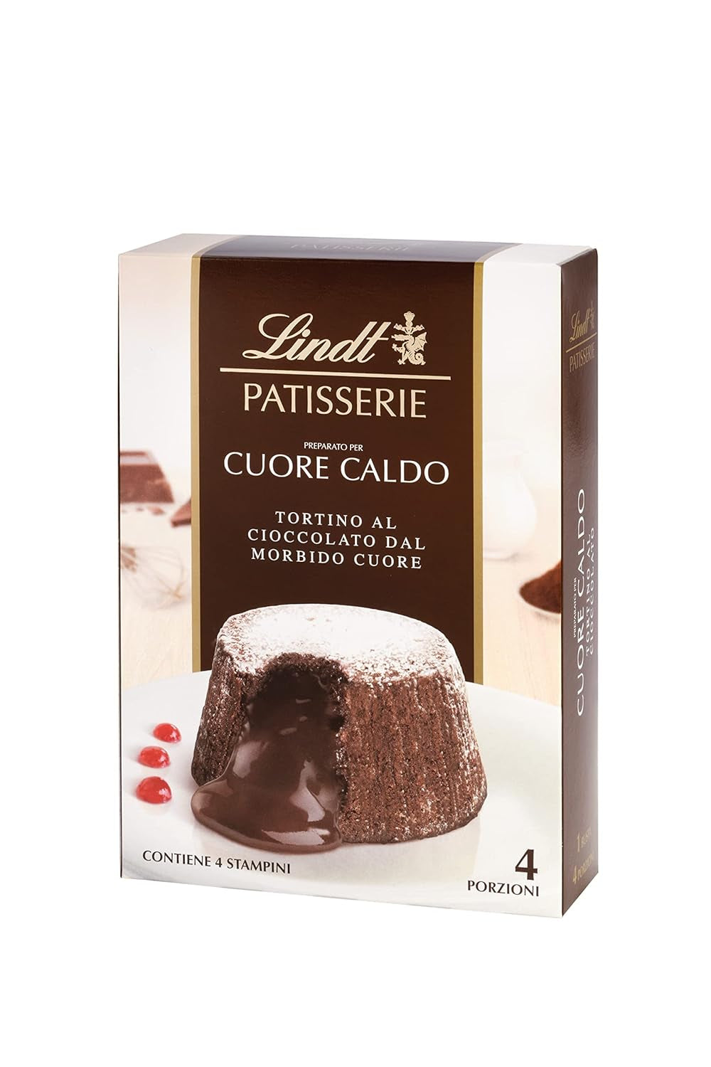 Lindt & Sprüngli Feines Backen Kuchenmischung, Backmischung, 8 Portionen, Lactosefrei, 400 G Mélange pour la pâtisserie et la cuisson Naty Shop Lava Cake