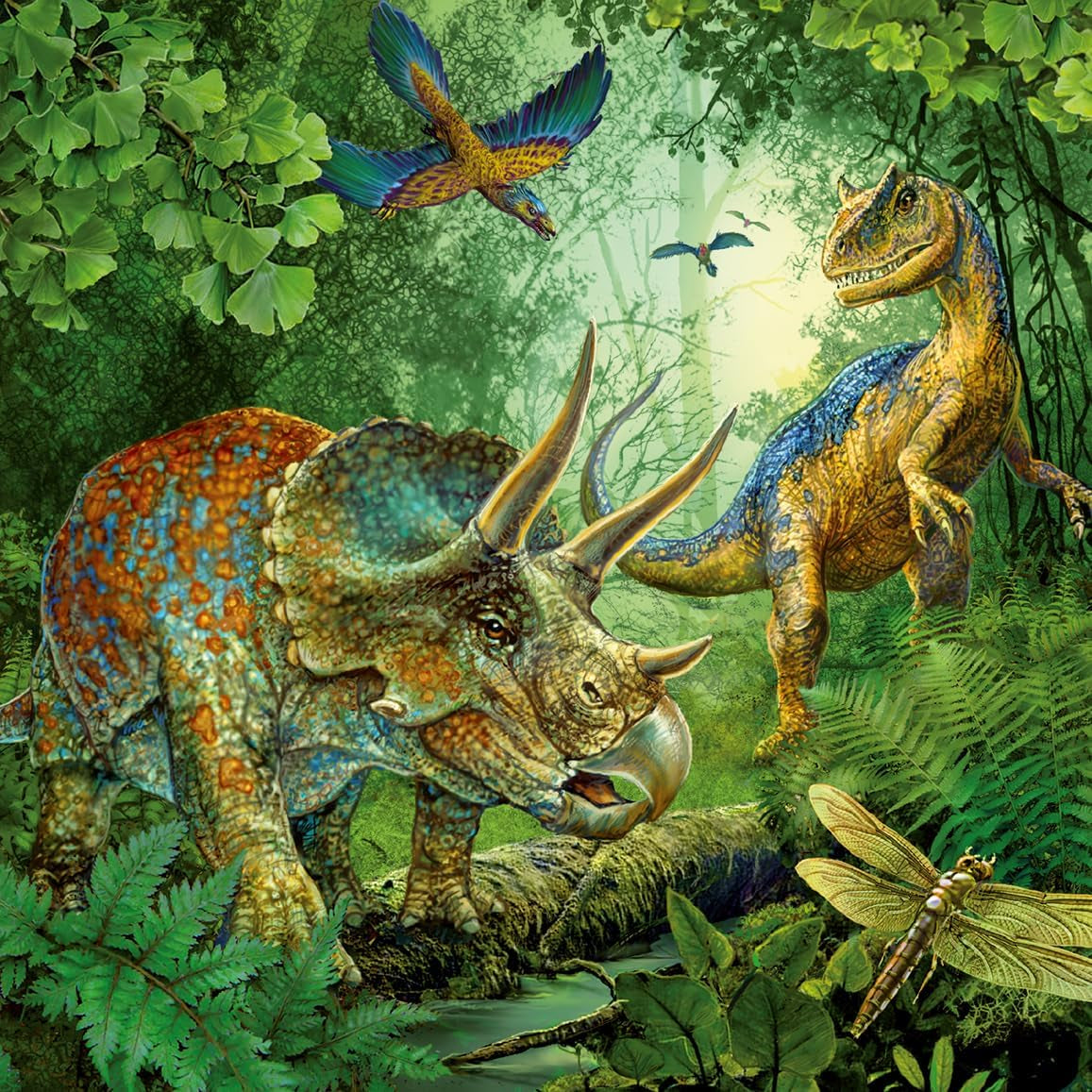 Ravensburger Puzzle pour Enfants - 09317 La Fascination des Dinosaures - Puzzle 3X49 pièces pour Enfants de 5 Ans et Plus Puzzle Naty Shop