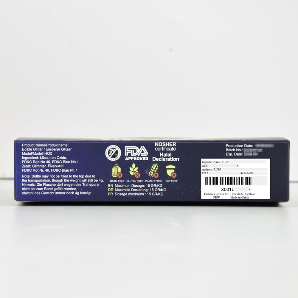 Paillettes comestibles pour boissons, 4 grammes Glitter Naty Shop
