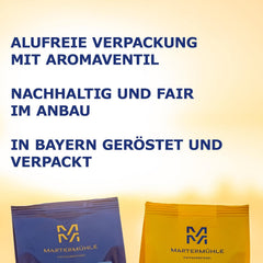 Martermühle coffret d'échantillons de café en grains 3x250g force légère/moyenne I Arabica I Grains de café entiers légèrement torréfiés, faible acidité (39/46/529)