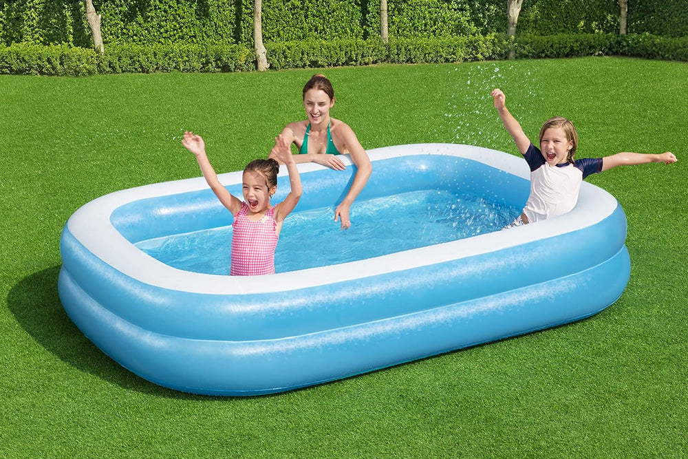 Bestway Family Pool, Piscine rectangulaire pour Enfants, Facile à Assembler, Couleur, 262 x 175 x 51 cm