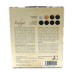 Indigo - Noir - Coloration naturelle - Poudre - 200g Teinture cheveux Naty Shop