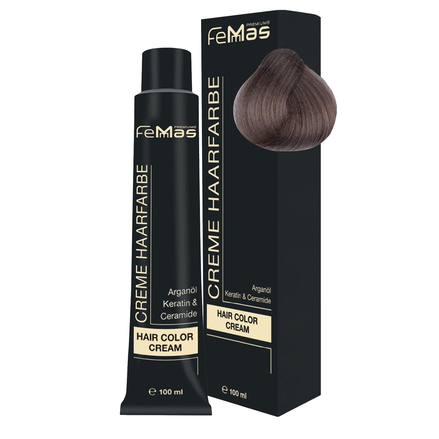 FemMas Hair Colour Pure & Mix Red I Cremă profesională cu ulei de argan, keratină și ceramide I Ca o vopsea de păr permanentă sau nuanță pentru rezultate radiante, de lungă durată I 100 ml