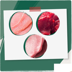 Venandi Animal Premium Nassfutter für Katzen, Probierpaket II, Poulet + Lapin, Kalb, Dinde, 6 x 400 g, sans gluten et naturellement, 2,4 kg