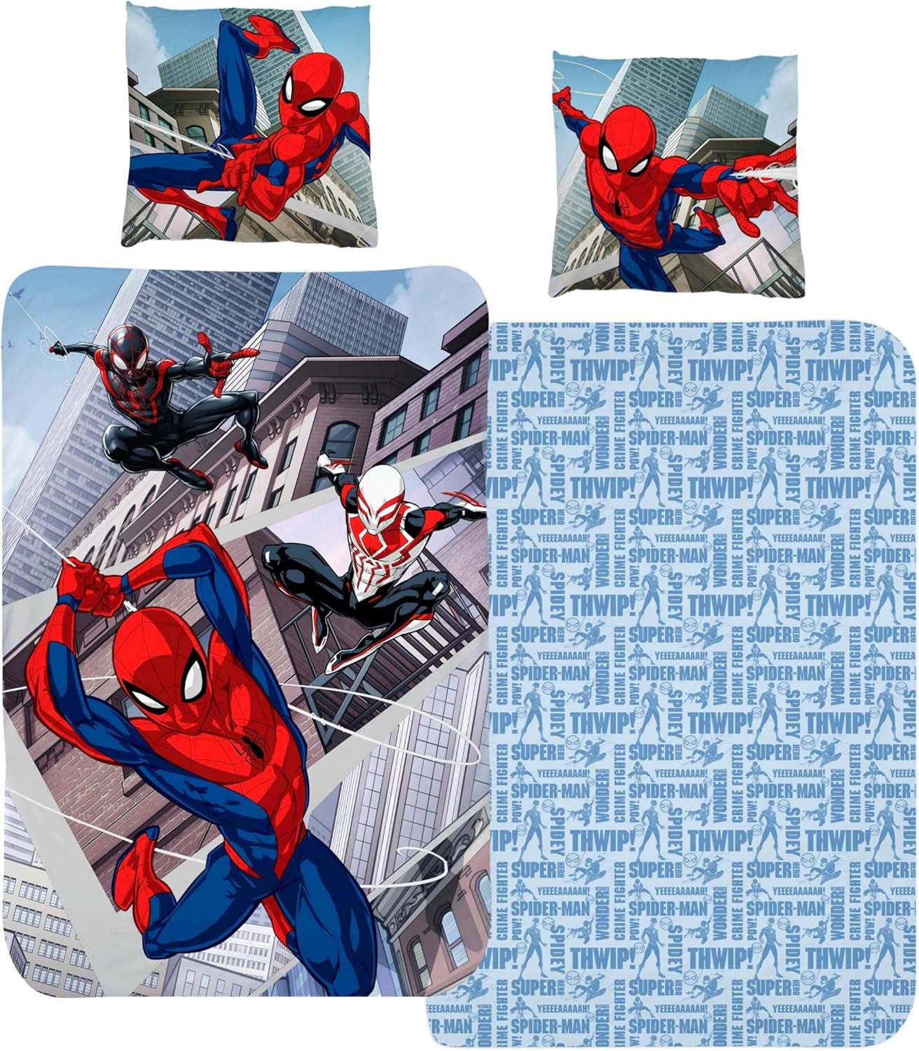 Linge de lit enfant, divers personnages de dessins animés, 100% coton Linge de lit - enfant Naty Shop Spiderman
