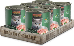 LEONARDO Nourriture humide [6x800g Canard] | Nourriture humide pour chats sans céréales | Aliments humides complets en conserve
