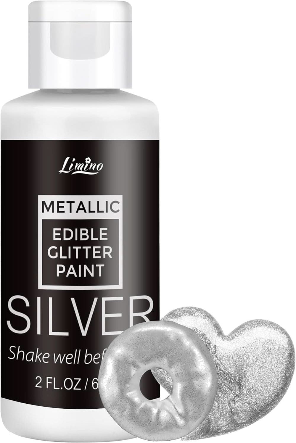 Paillettes alimentaires liquides, 60 ml Naty Shop Argent