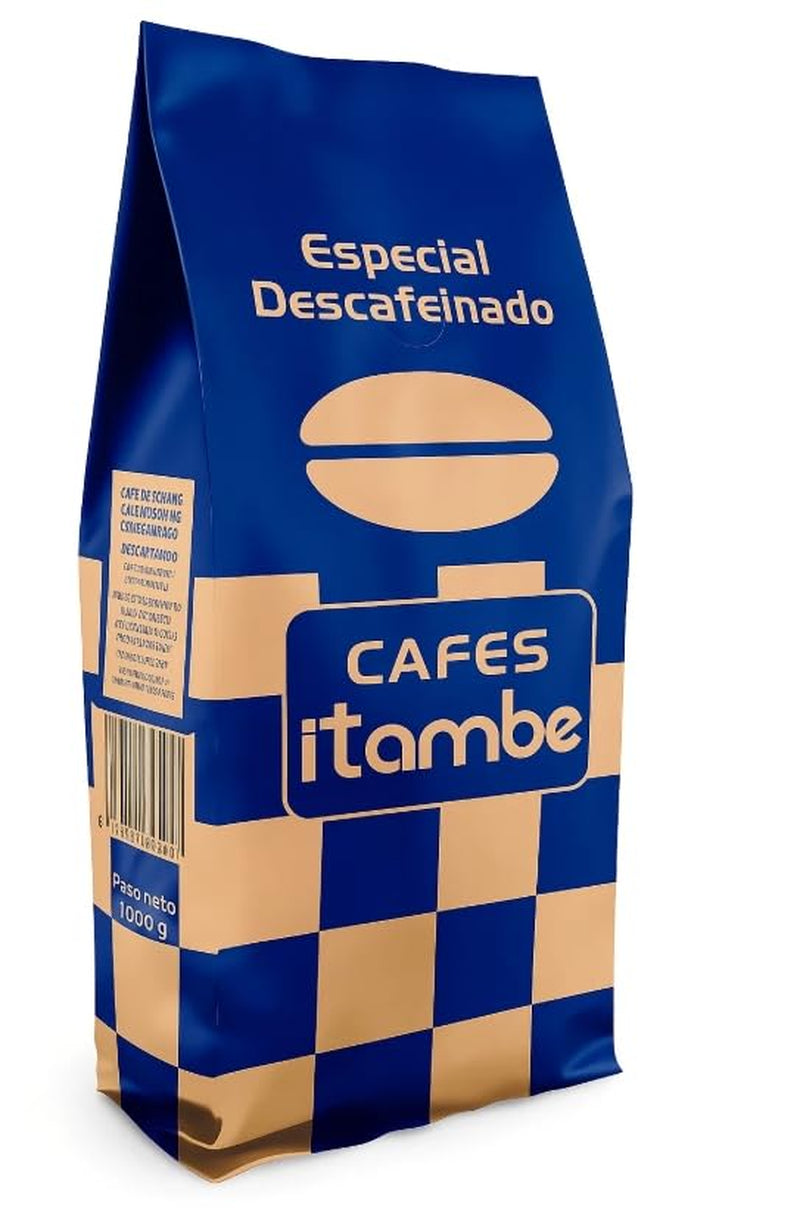 Grains de café décaféinés. Goût pur. Origine : Colombie. Grains de café décaféinés, torréfiés naturellement. Café en grains décaféiné 1 kg. 100% Robusta, les meilleures récoltes d'Amérique du Sud.