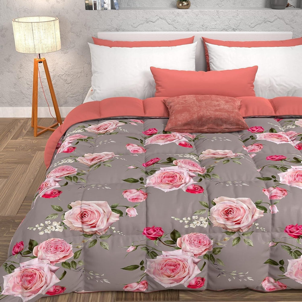 PETTI Artigiani Italiani - Couette d'hiver, Couette d'hiver, Couette simple, Double face, Impression monochrome et numérique, microfibre 100% hypoallergénique, Fabriqué en Italie