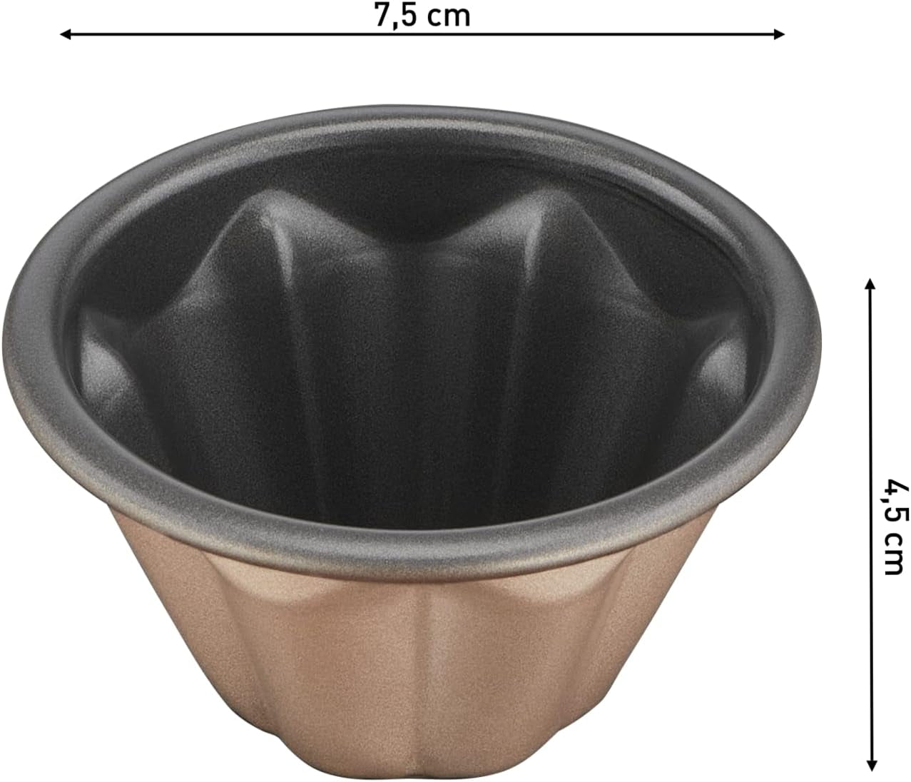 Tefal Creabake J3089304 3 Stück Brioche-Backform Antihaft-Beschichtung, Leicht Entnehmbar, Stapelbar, Einfache Austellung, Backform Moules et plaques à pâtisserie Naty Shop