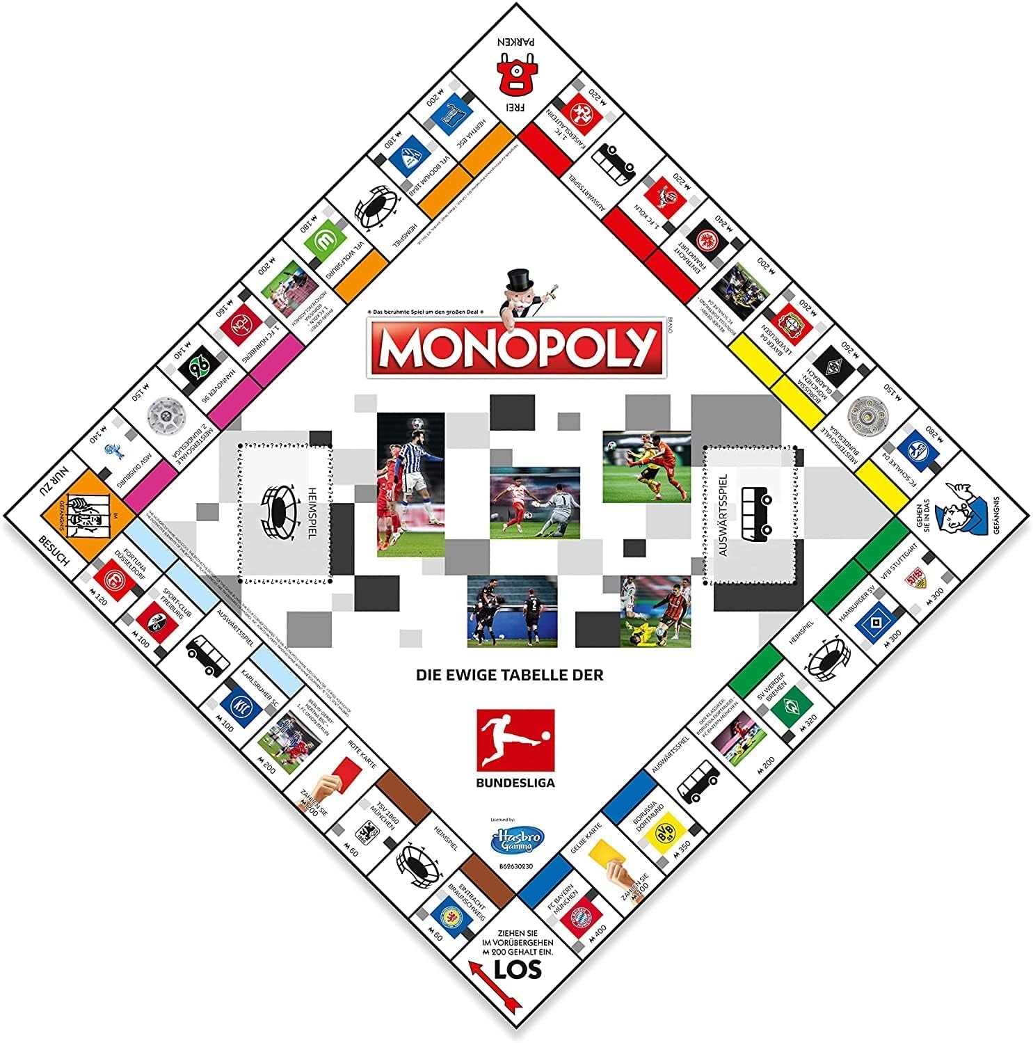 Winning Moves Monopoly Bundesliga Edition - Monopoly Fan Game - Jeux de stratégie familiale Bundesliga Edition - 2+ joueurs âgés de 8 ans et plus - Allemand