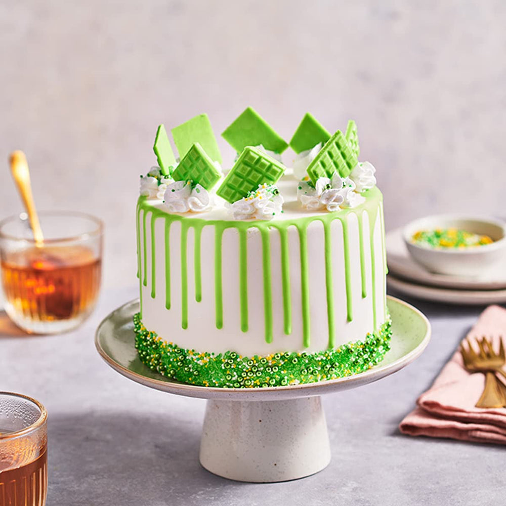 Funcakes Choco Drip Spring Green (Grün) : Köstlicher Gesmack, Einfach Zu Verbenen, Perfekt Für Tropfkuchen, Drip Gesmack Nach Schokolade. Wiederverschließbare Packung 180 G. Mélange pour la pâtisserie et la cuisine Naty Shop