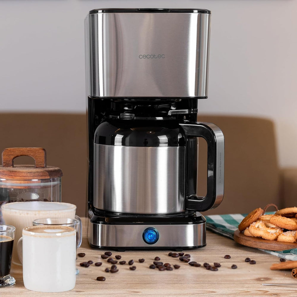 Cafetière goutte à goutte Cecotec Coffee 66 Drop & Thermo, 950 W, 1,2 L, 10 tasses, technologie ExtremeAroma, fonction anti-goutte, indicateur de niveau d'eau, filtre principal réutilisable, protection contre la surchauffe