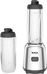 Tefal BL15FD Mix Und Move Mini batteur sur socle, 300 watts, 2 flacons à emporter en Tritan Premium, Kompaktes Design, Einfach Zu Reinigen, Abnehmbare Klingen, Einknopfbedienung, Silber/Grau Mother and Child Naty Shop