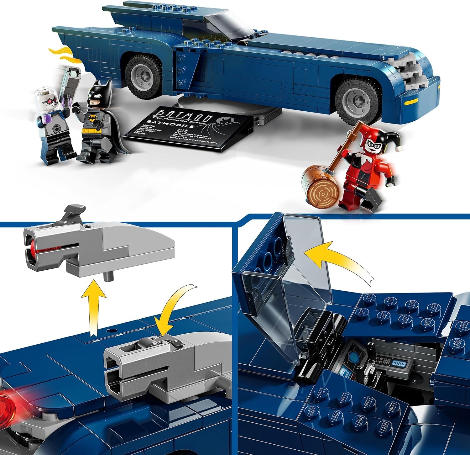 LEGO DC Batman : Batman dans la Batmobile contre. Harley Quinn et Mr Freeze Voiture jouet de dessin animé pour enfants Cadeau pour garçons et filles de 8 ans 76274 Ensembles de construction Besuche an LEGO-Store