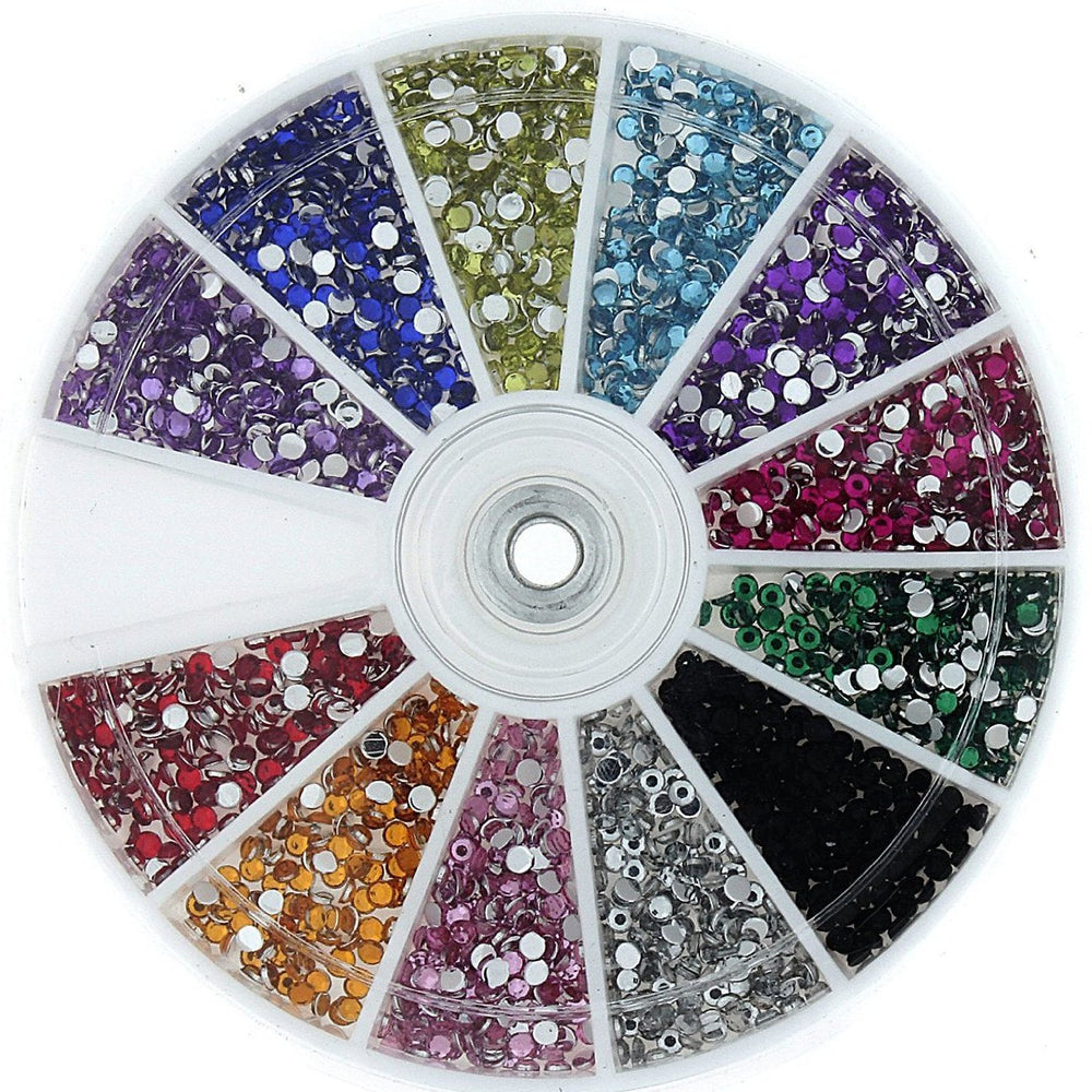 Strass pour ongles sertis de 1200 pierres précieuses de qualité supérieure - Strass de décoration de roue