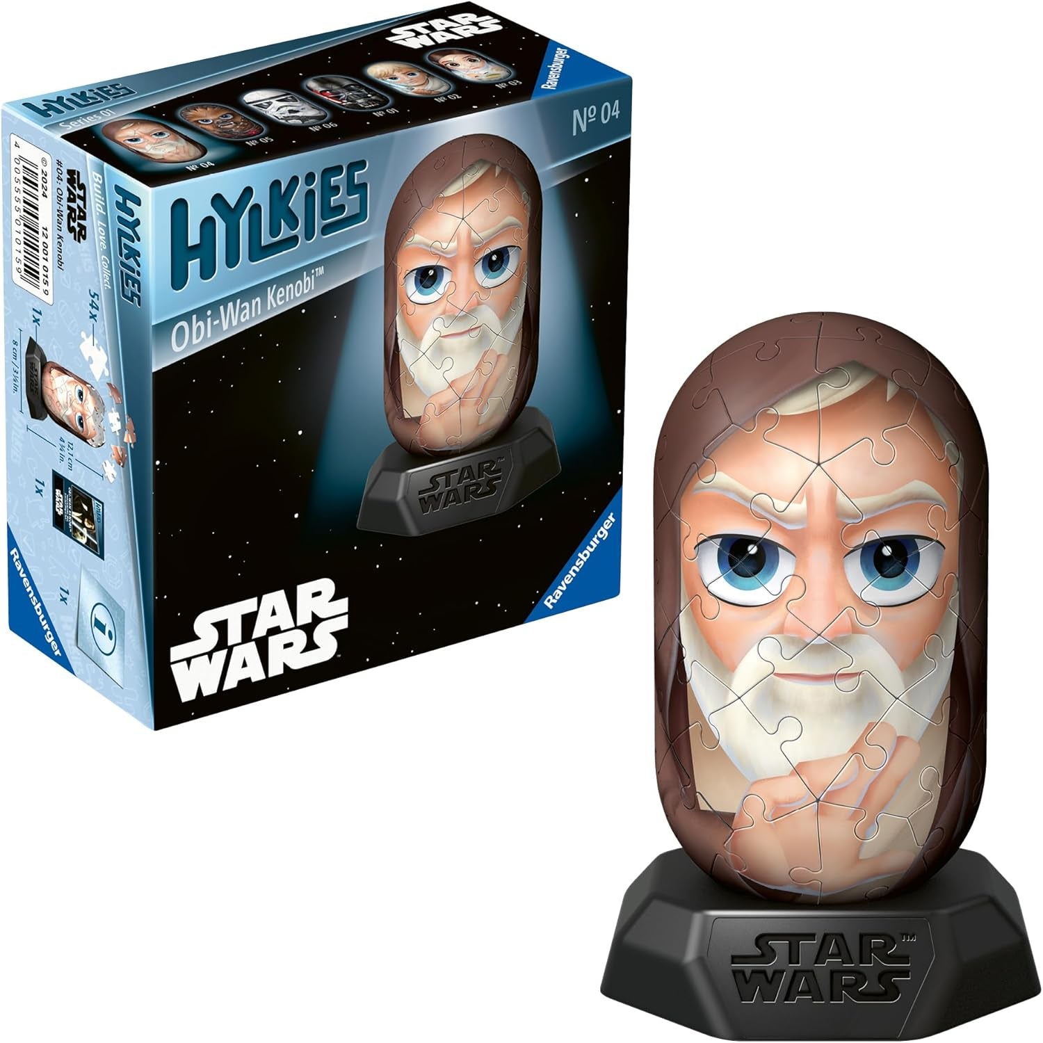 Ravensburger Hylkies : Figurines à collectionner Star Wars DIY - Figurine #03 - Princesse Leia - Construire, tomber amoureuse, collectionner - Mini figurines de fans de Star Wars Figurines d'action Naty Shop Obi-Wan Kenobi