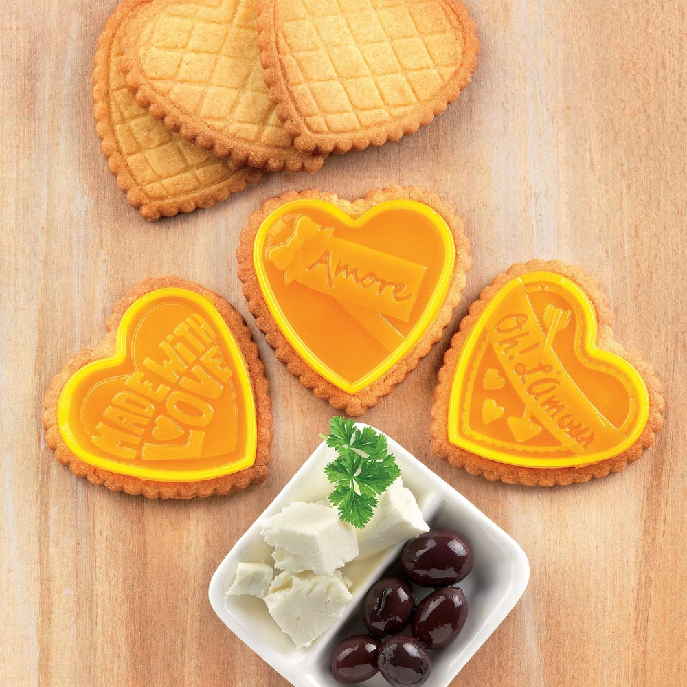 silikomart | CKC06 Moule à Chocolat en Silicone COOKIE LOVE SLIM, Antiadhésif, 6 Chocolats, 1 Paquet, Moule à Bonbons, Easy Choc, 64 x 63 mm, h 5 mm, Volume 51 ml, Fabriqué en Italie